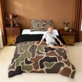 thumbnail image 4 of Erosebridal Camouflage Twin Comforter Sets,Cartoon Ocean Sloth Camo Silhouette Bedding Set For Boys Kids,Reversible Black,2-Piece, 4 of 7