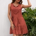 thumbnail image 3 of Vestido casual para mujer,Vestido sin mangas para mujer, Vestido corto informal en V, Vestido informal de verano, Funcionalidad de alta precisión, 3 of 6