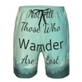 thumbnail image 4 of Kdxio Not All Those Who Wander Are Lost1 Pattern Mens Casual Shorts - Drawstring Summer Beach Sports Shorts for Men, 4 of 9