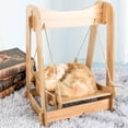 thumbnail image 5 of Pet Swing Hammock Swing Bed Comfortable Summer Detachable Wooden Cradle Hammock, 5 of 8