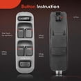 thumbnail image 4 of A-Premium Master Power Window Switch Compatible with Suzuki Grand Vitara 1999-2002, Vitara 1999-2003, XL-7 2005-2006, Front Left Driver Side, 4 of 8