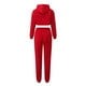 thumbnail image 5 of Chaleco de tirantes de color liso para mujer, sudadera, paquete de cintura alta, cadera recta con pantalones de bolsillo, traje de tres piezas Pompotops  qwe23475, 5 of 7