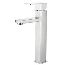 Tall Bathroom Faucets Brushed Nickel for Vessel Sink 1 Hole Single Hole Single Handle Stainless Steel Vanity Faucet