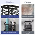thumbnail image 6 of Toothbrush Holders with Water Absorbing Diatomite for Bathrooms, Electric Toothbrush Toothpaste Holder 2 Slots, Shower Tooth Brush Holder Bathroom Countertop Sink Caddy Sponge Organizers, Black, 6 of 7