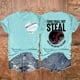 thumbnail image 2 of Camisetas de Manga Corta para Mujeres Beisbol Amor Doble Cara Impresión Cuello Redondo Camiseta, Top de Verano Casual, 2 of 3