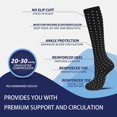 thumbnail image 2 of 3 Pairs Copper Compression Socks for Women & Men Circulation 15-20 mmhg - Better Blood Flow, Swelling, Best Support for Medical, Running, Nursing, 2 of 6