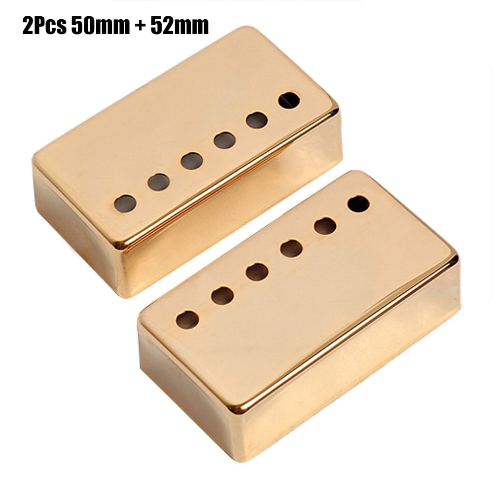 2Pcs Humbucker Guitar Pickup Cover 50mm + 52mm Pole Spacing Metal LP