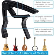 TAETOE 2 Pack Rosewood and Black Guitar Capo - Capo Guitar Clamp for Acoustic Electric Bass Guitar Ukulele