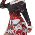 thumbnail image 4 of PENGXIANG Femmes Robe de Noël en Peluche à Manches Longues Partie VNeck Robe Midi Décontractée, 4 of 6