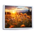 thumbnail image 2 of Designart Large Wildflowers framed wall Art, Sunset Over a Yellow Wildflowers Field I , Wildflowers framed wall art decor, Yellow Traditional White Framed Wall Art, White Color Frame, 2 of 5