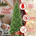 thumbnail image 6 of 9FT Slim Christmas Tree – 2152 Tips, PE+PVC Branches, Hinged Design for Easy Setup, Stable Metal Stand – Ideal for Corners & Small Spaces, 6 of 8