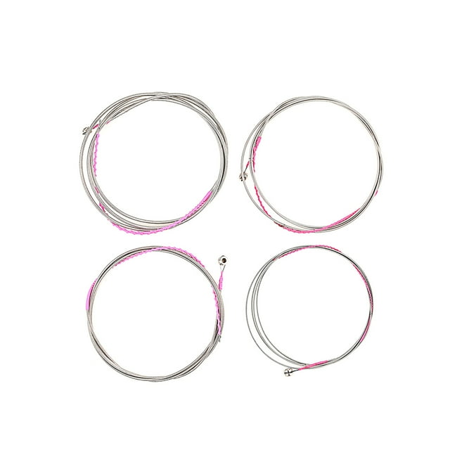 Wweixi Pack de 4 4 Cordes Guitares Basses Cordes Instrument Cordes Réparation Cordon Entretien Accessoire Musicien Professionnel