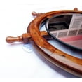 thumbnail image 5 of Nagina International Natural Wood Ship Wheel with Plane Mirror | Maritime Home Decor Gift (12 Inches), 5 of 6