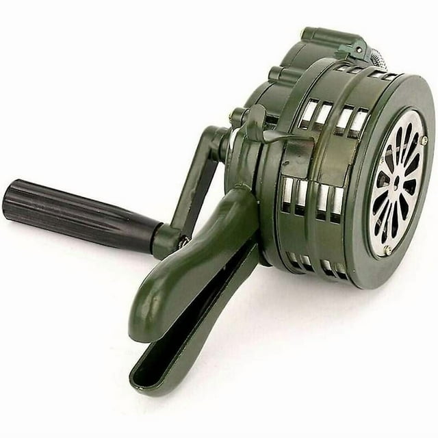 Crank Horn Portable Siren 110dB Hand Operated Metal Alarm Air Raid Emergency Security Alarm