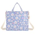 thumbnail image 7 of FORMRS Womens Corduroy Tote Bag Crossbody Shoulder Purse Handbag with Detachable Strap, Light Blue Daisy Pattern, 7 of 7