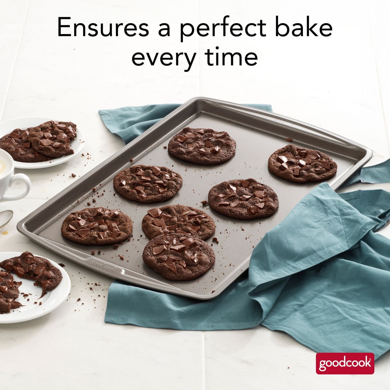 GoodCook Everyday Nonstick Steel Baking Sheet, 11" x 17", Gray, GC 11x17" LG COOKIE