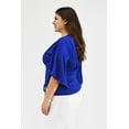 thumbnail image 2 of Blusa con jareta Roman Fashion Tallas Extras 1846 Azul rey 38, 2 of 7