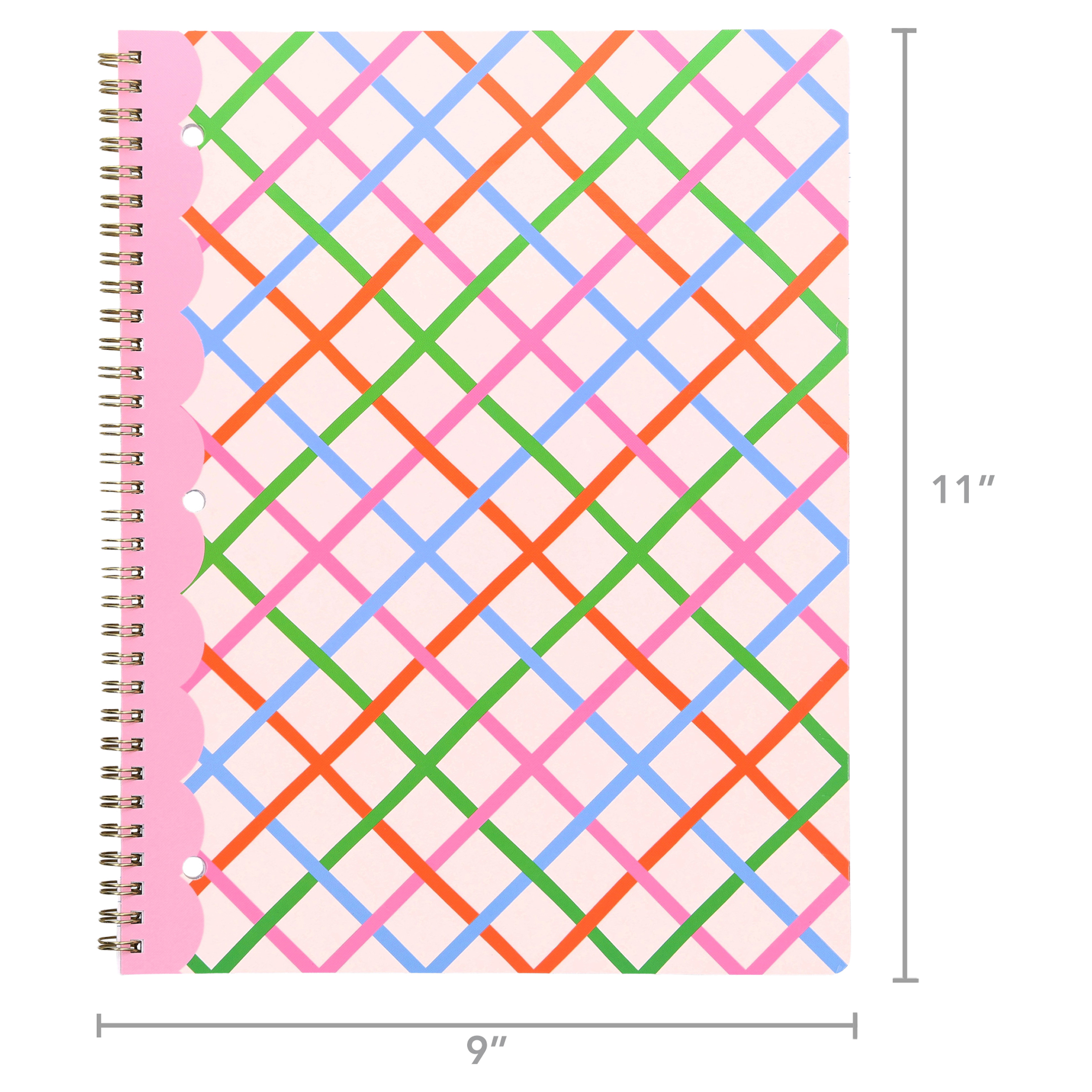 Cuaderno Pen+Gear de 1 materia, rayado college, 8.5" x 11", tejido multicolor, 80 hojas 4