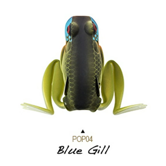 Lunkerhunt Popping Frog Fishing Lure, Blue Gill, 1/2 oz