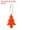 Orange-red, variant on Uxcell 6Pcs Reflective Keychain Tags Reflective Pendant Reflector Key Ring Safety Reflector Christmas Tree Shape Orange-Red