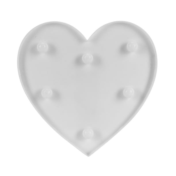 Lámpara LED, luz decorativa distintiva en forma de corazón, luz LED nocturna, claridad notable Jadeshay A