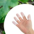 thumbnail image 5 of 1.6" Silicone Gel Finger Cots, Support Fingertips Sleeve Protector Thumb Finger Caps, White 20 Pcs, 5 of 7