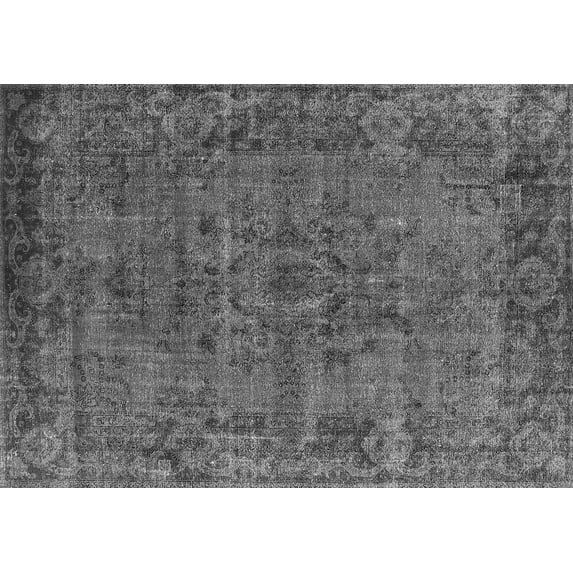 Ahgly Company Indoor Rectangle Oriental Gray Industrial Area Rugs, 4' x 6'