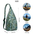 thumbnail image 3 of Waterproof Hiking Sling Backpack for Women – Lightweight Floral Crossbody Chest Bag with Adjustable Strap, Botanical Wildflower Travel Backpack for Outdoor & Everyday Use, 3 of 4