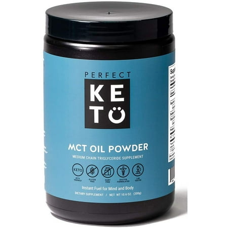 Perfect Keto MCT Oil, C8 Powder  Coconut Medium Chain Triglycerides for Pure Clean Energy  Ketogenic Non Dairy Coffee Creamer - Unflavored