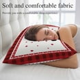 thumbnail image 5 of Red Plaid Valentine's Day Pillow Covers, Linen Long Throw Pillow Case, Gnomes Romantic Love Heart Holiday Pillow Protector Decorative Cushion Cover for Living Room/Bedroom 16" x 24", 5 of 8