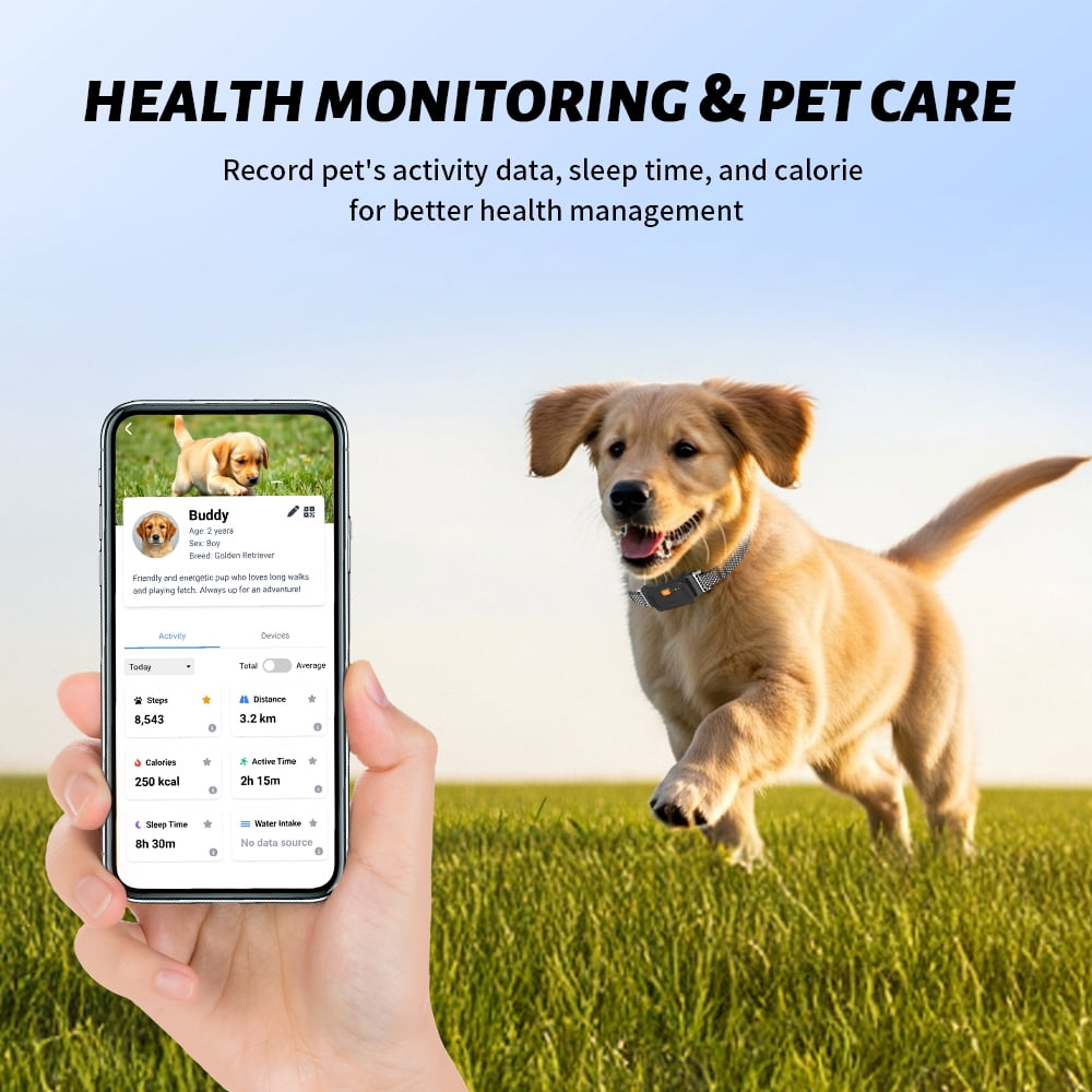 PcEoTllar Wireless Dog Fence System & GPS Dog Collar, Free App/Remote Controlled Custom Boundary, 3 Tracking Modes, Beep/Vibration, Waterproof