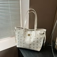 thumbnail image 4 of Bolso de compras de gran capacidad para mujer, bolsa de hombro grande con estampado retro de dibujos animados, estilo europeo y americano, 2025, 4 of 5