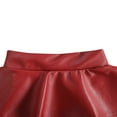 thumbnail image 4 of Infant Baby Girls Shorts Skirts Outfits 3 Colors Solid PU Leather Ruffles High Waist Mini Skirts Silver 2-3 Years, 4 of 6