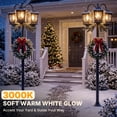 thumbnail image 5 of Hoodink 3-Head Solar Lamp Post Light, 73" Solar Lights Outdoor Waterproof, 60Lm 3000K Pathway Lights for Garden, Lawn, Yard, 5 of 9