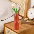 thumbnail image 6 of Hmgxay Plastic Imitation Glazed Vase, Decorative Flower Holder, Stylish Floral Container, Versatile Home Decor Pot(Orange), 6 of 6
