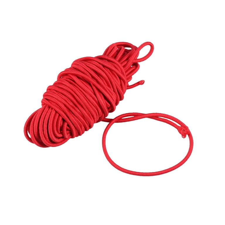 1pc 10M Long Round Stretch Rope Rubber Band Elastic Cord Multi-Purpose Elastic String Sturdy Elastic Rope for Store Home Use Red