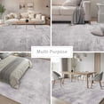 thumbnail image 5 of Washable Rugs 8x10 Area Rugs for Living Room,Modern Abstract Rugs for Bedroom,Large Carpets,Ultra Soft Faux Wool Retro Dining Room Rug,Non Slip&Non-Shedding Low Pile Print Rug- Grey, 5 of 9