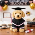 thumbnail image 5 of Graduation Doll Clothes Class of 2026 Plush Stuffed Animal Outfit Pet Dog Doll Cap and Gown Fits 12" Doll Bear for Graduation Day Gifts, 5 of 7