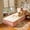 Pink, variant on Toject Queen Size Bed with Memory Foam Mattress, Soft Bed with Matching Headboard, Medium Firm Mattress in a Box, No Assembly Required and No Bed Frame Needed, Bedrooms, Apartment, Gray