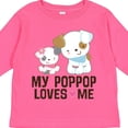 thumbnail image 4 of Inktastic My Pop Pop Loves Me Granddaughter Puppy Girls Long Sleeve Toddler T-Shirt, 4 of 5