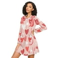 thumbnail image 3 of FORMRS Womens Long Sleeve Nightgowns Crew Neck Sleep Shirt Soft Pajamas Sizes S-3XL, Bunnies and Hearts, 3 of 8