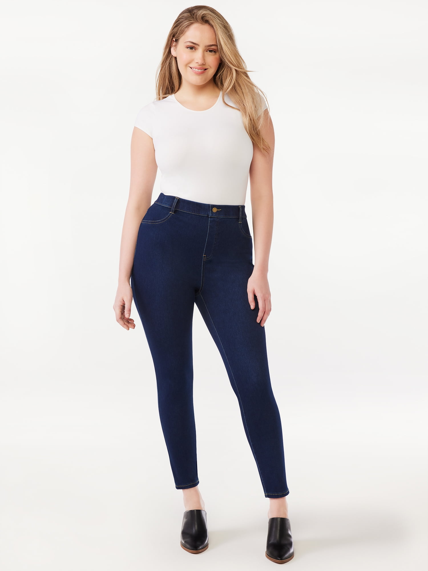 Time and Tru Women's High Rise Jeggings, 29" Inseam, Sizes XS-XXXL