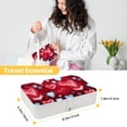 thumbnail image 5 of Valentine's Day PU Leather Necklace Organizer Bracelet Holder Jewelry Organizer with Removable Compartment, Portable, 5 of 6