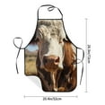 thumbnail image 2 of Uemuo Cute Daisy Cow Printed Bib Apron, Adjustable , Water and Oil Resistant, Cooking Kitchen Chef Apron for Women Men, 2 of 5