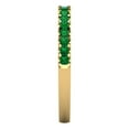 thumbnail image 4 of 0.285 ctw Wedding Band for Women - 14K Yellow Gold Simulated Emerald Stackable Eternity Ring, 4 of 6