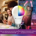 thumbnail image 4 of shiyou-E26 Smart Bulb - Ampoule Intelligente - Alexa Compatible + Google Home Compliant, Colour Changing, LED Smart Light Bulb (10W) Dimmable from The App - Works with 2.4 GHz WiFi - 2-Pack, 4 of 4