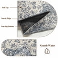 thumbnail image 6 of Runner Rug 2 x 6 Ft, Beige Blue Boho Washable Non-Slip Floor Mat for Kitchen Hallway/Entryway, Medieval Vintage Ethnic Floral Abstract Long Kitchen Runner Area Rugs for Living Room, Low-Profile, 6 of 7