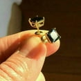 thumbnail image 2 of 2Ct Princes Cut Black Diamond Solitaire Stud Earrings 14K White Gold Plated, 2 of 2