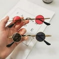 thumbnail image 4 of Ultra Small Frame Round Retro Sunglasses for Men and Women Mini Small Round Frame Table Mirror Glasses Hip-Hop Sunglasses, 4 of 5