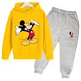 thumbnail image 3 of Sudadera con capucha y pantalones deportivos para niños y niñas de Disney Cartoon, conjunto de 2 piezas de moda de primavera y otoño, ropa deportiva para niños, 3 of 5